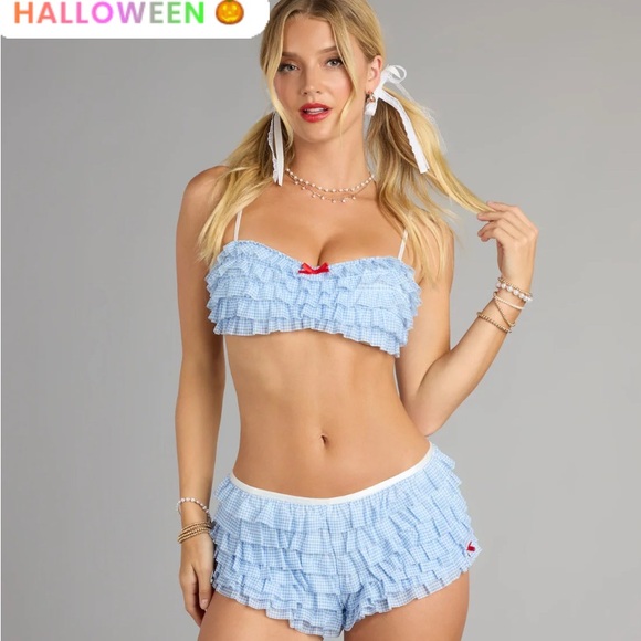 Blue Ruffled Two-Piece Set - Picture 2 of 2